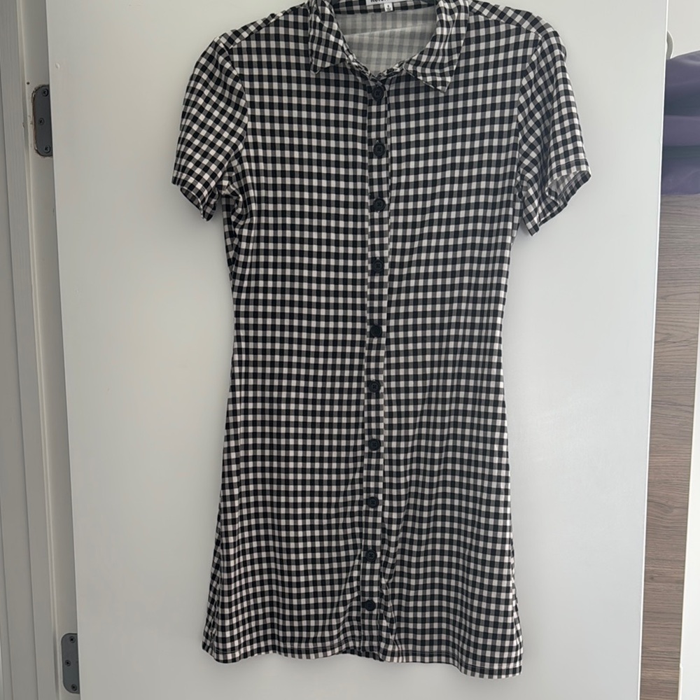 Black and White gingham reformation dress
